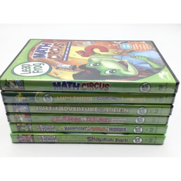 6 Leap Frog Learning DVDS Lot Educational Videos Learn Math Reading Phonics - Picture 8 of 9